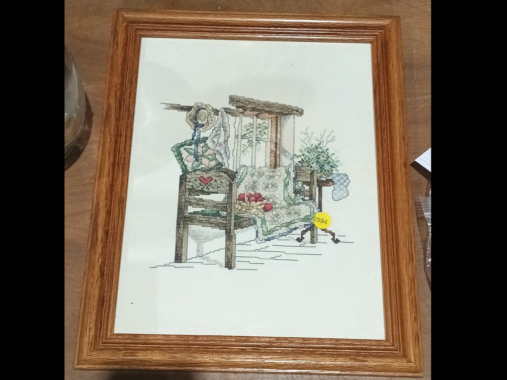 CROSS STITCH FRAMED PICTURE