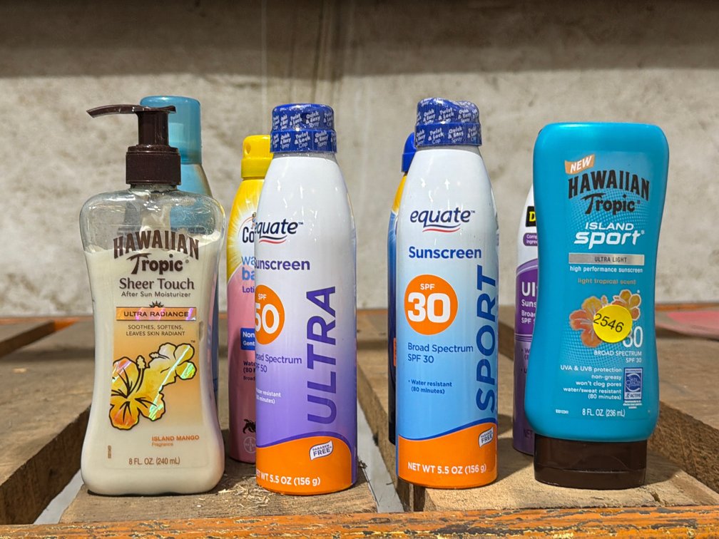 LOT OF SUNSCREEN