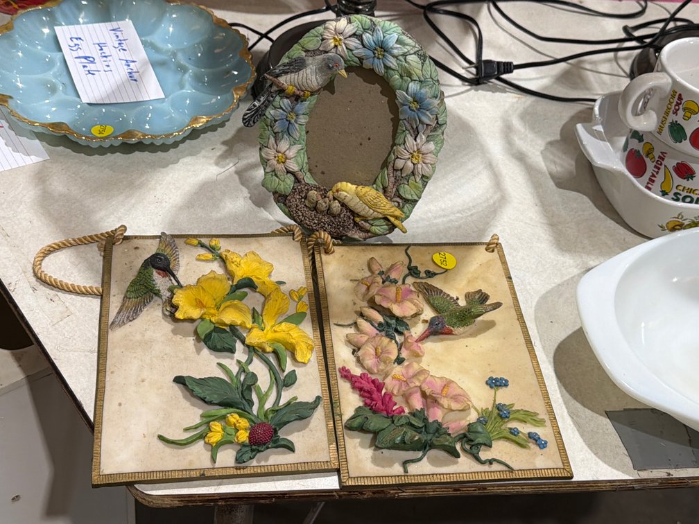 HUMMINGBIRD DECOR, BIRD PICTURE FRAME