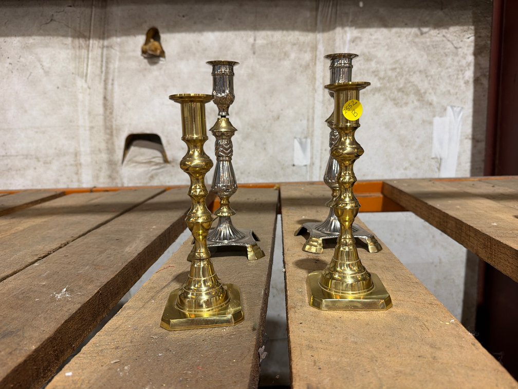 (4) CANDLE HOLDERS
