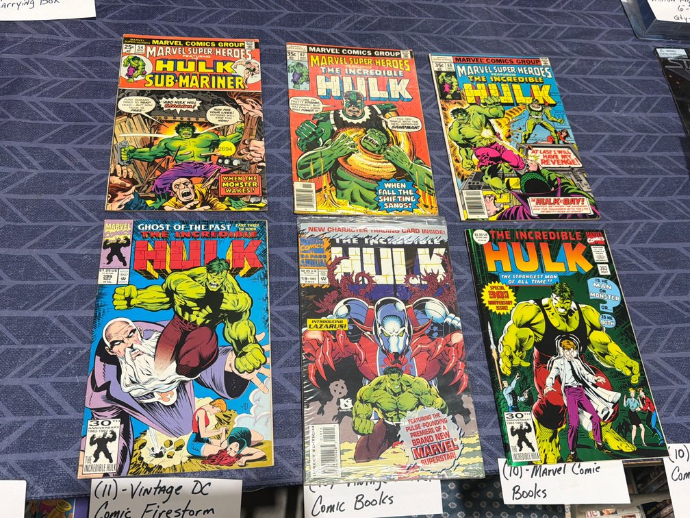 6 MARVEL HULK COMIC BOOKS