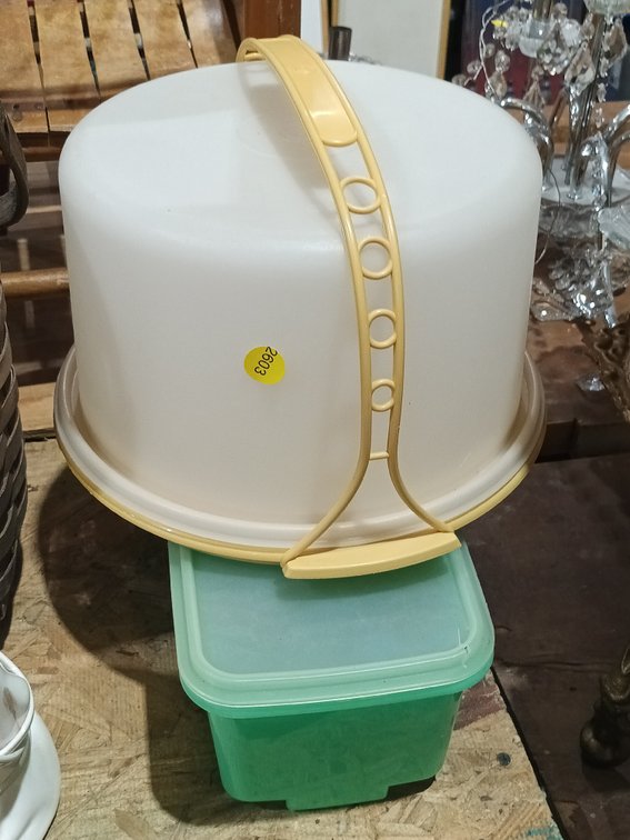 CAKE CARRIER AND VEGGIE KEEPER