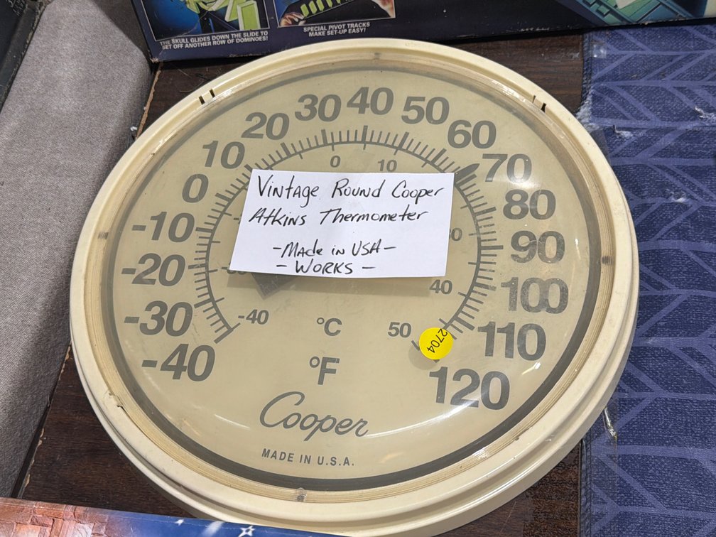 VINTAGE ROUND COOPER ATKINS THERMOMETER