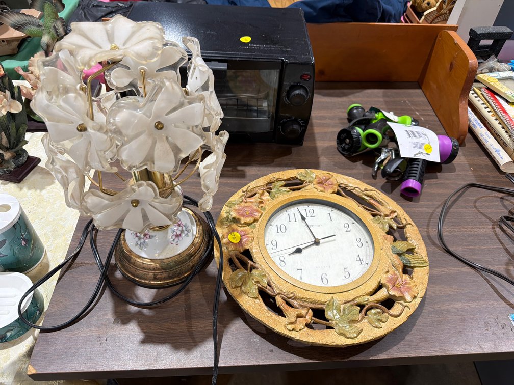 SKYTIMER FLORAL CLOCK, FLORAL LAMP
