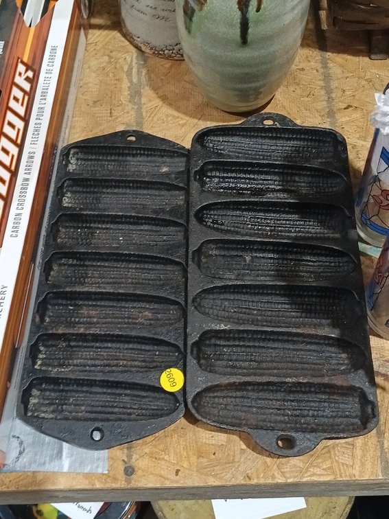 (2) CAST IRON CORN MOLDS