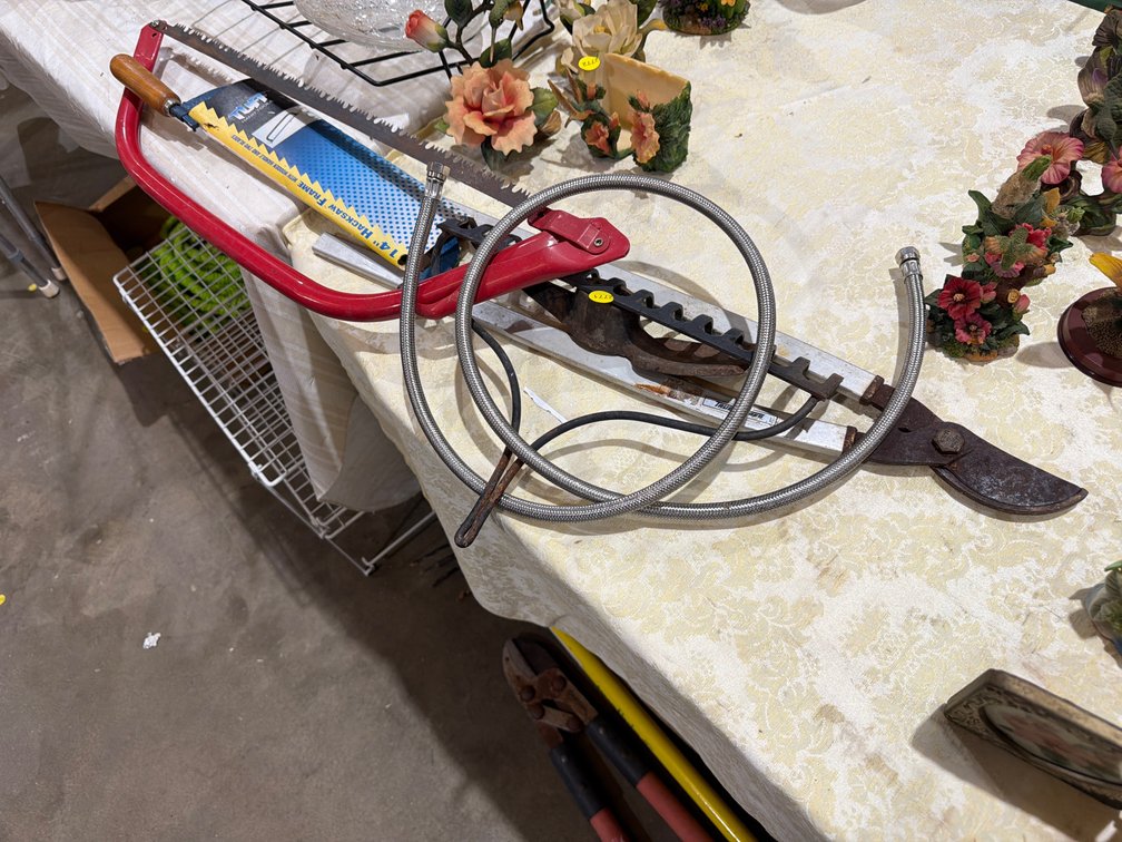 LOPPERS, SUPPLY HOSE, TOOL HEADS, HACKSAW FRAME, SAW
