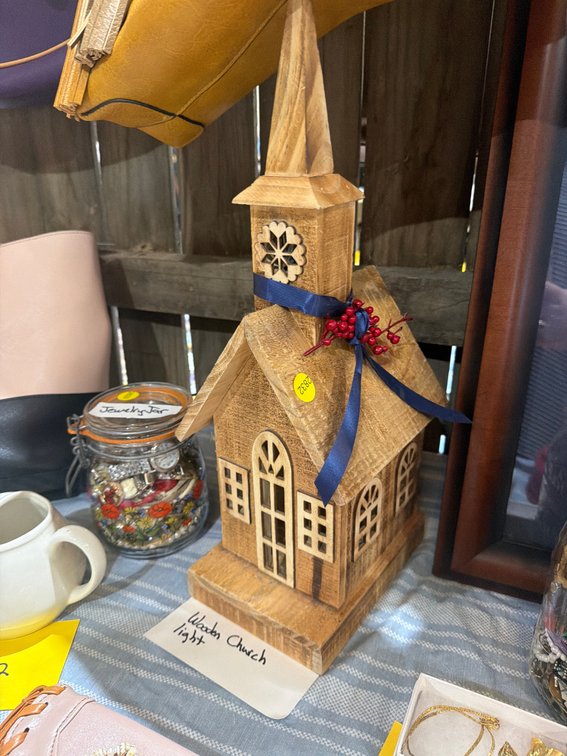 WOODEN LIGHTED CHURCH