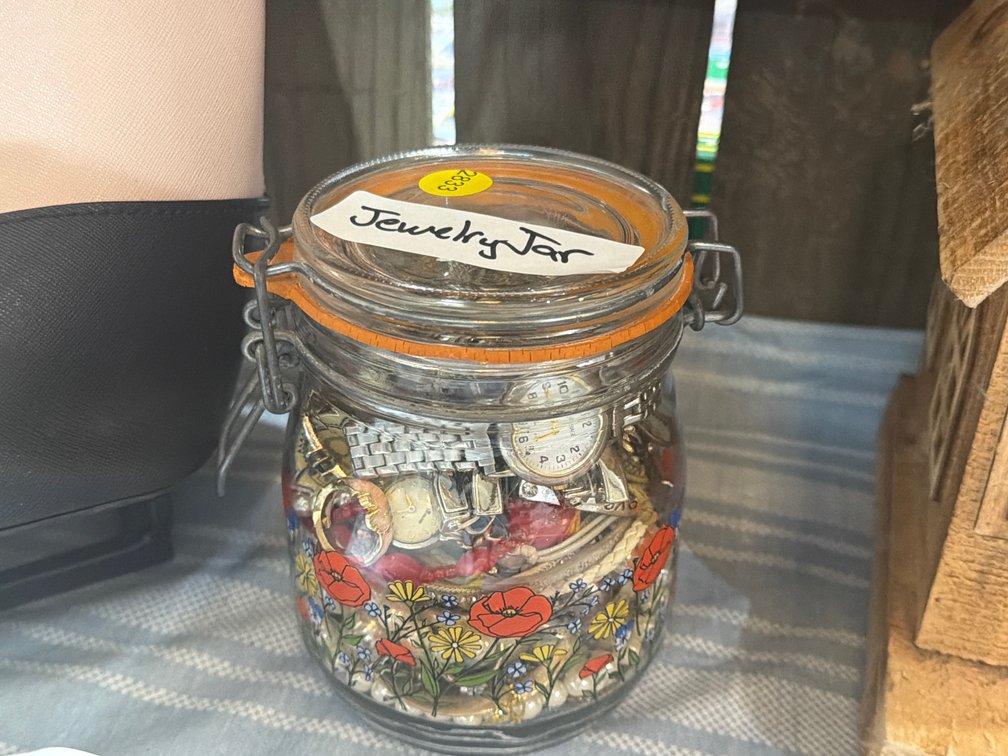 JAR OF JEWELRY