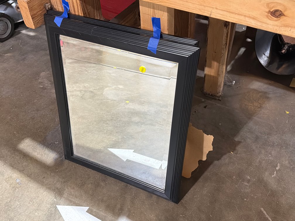 (2) BEVELED GLASS MIRRORS