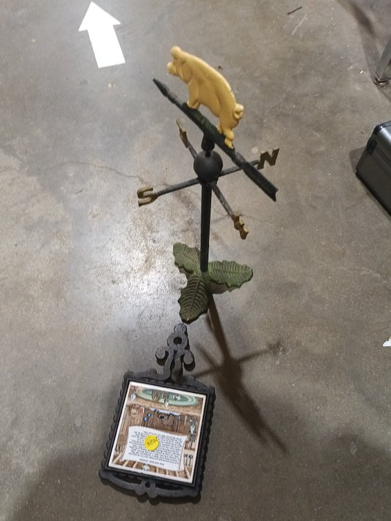 CAST IRON TRIVIT AND WEATHERVANE