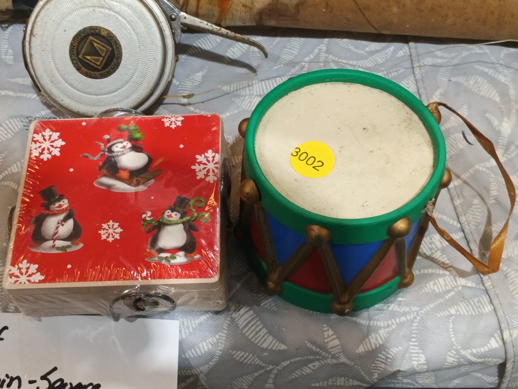 PENGUIN COASTERS AND SMALL DRUM