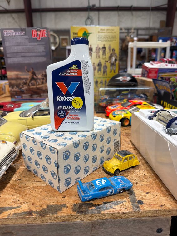 VALVOLINE RACE CAR AND TIN AND 2 OTHER CARS