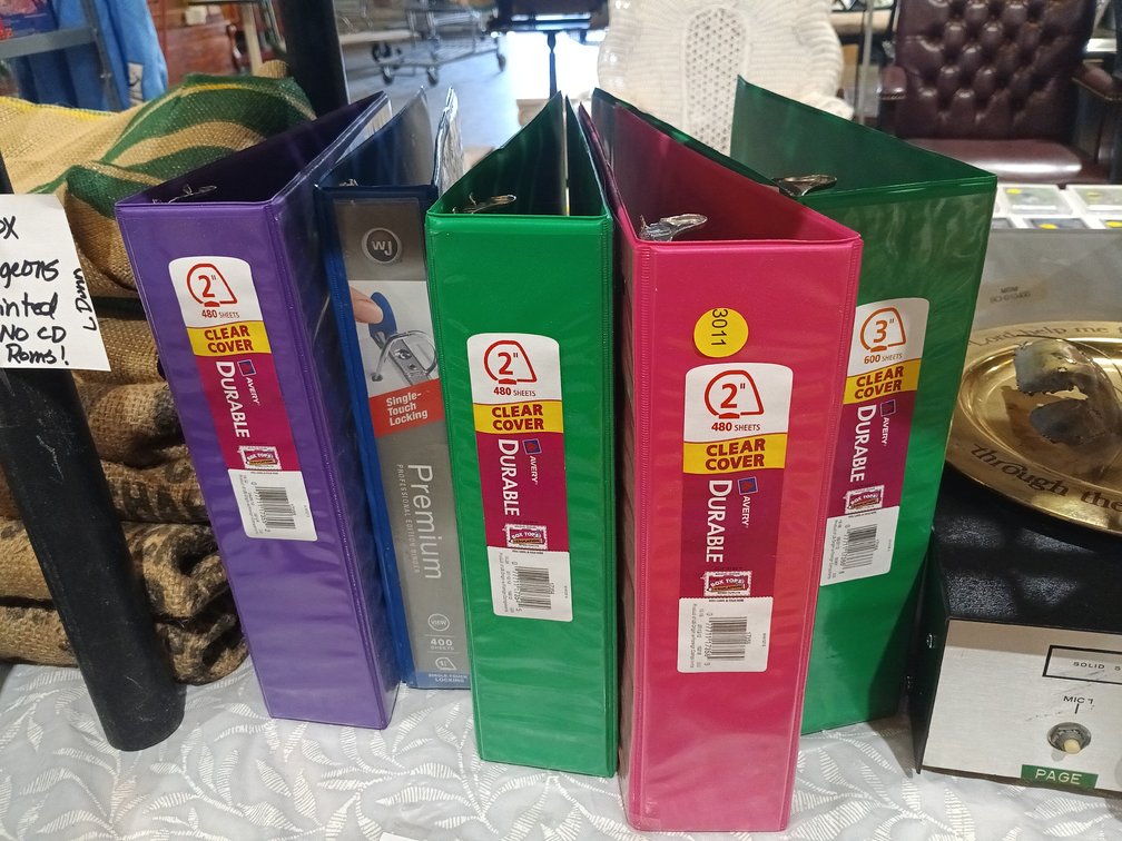 (5) CLEAR COVER BINDERS