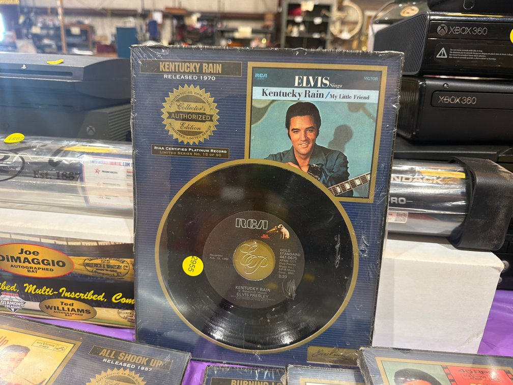 FRAMED ELVIS PRESLEY KENTUCKY RAIN RECORD ALBUM