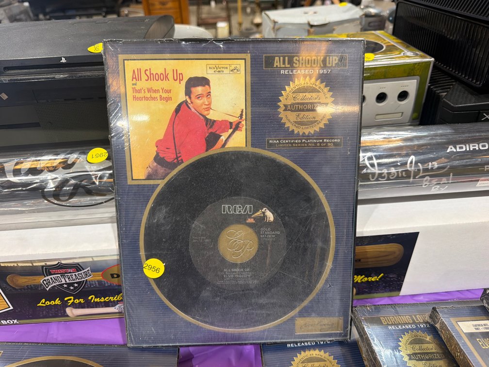 FRAMED ELVIS PRESLEY ALL SHOOK UP RECORD ALBUM