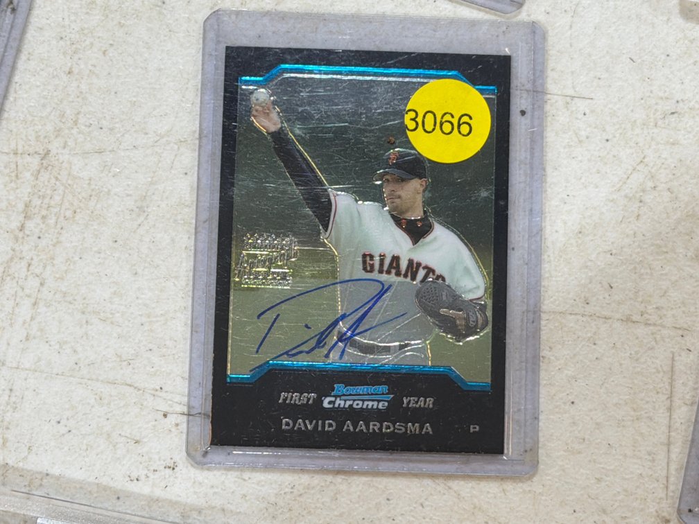 DAVID AARDSMA AUTOGRAPHED BASEBALL CARD