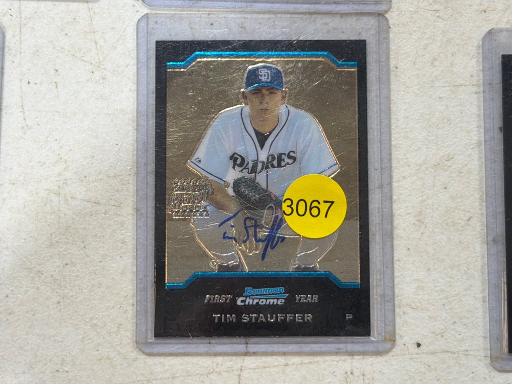 TIM STAUFFER AUTOGRAPHED BASEBALL CARD