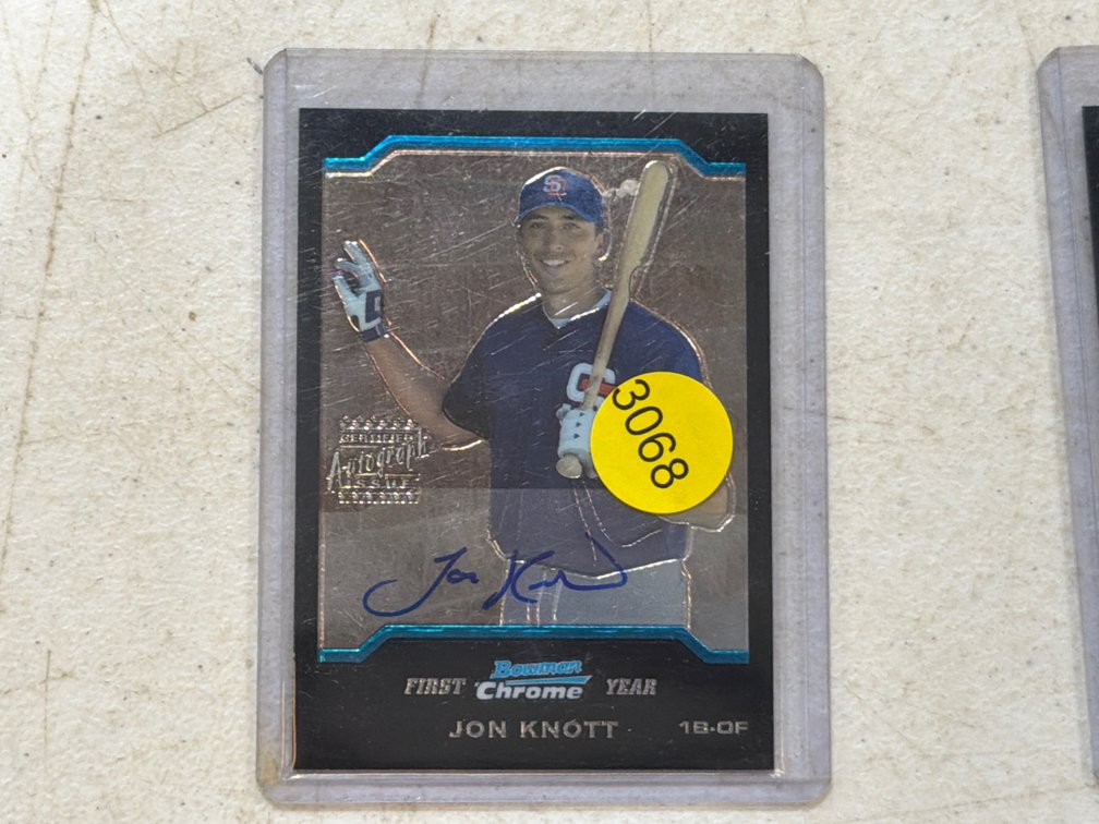 JON KNOTT AUTOGRAPHED BASEBALL CARD