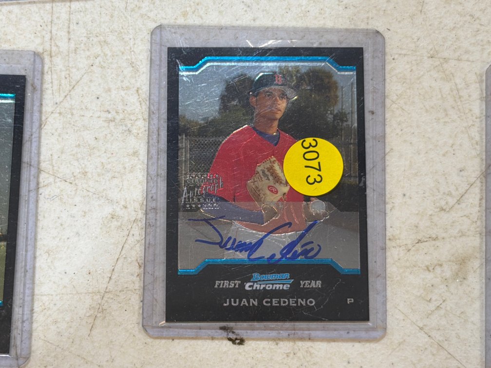 JUAN CEDENO AUTOGRAPHED BASEBALL CARD
