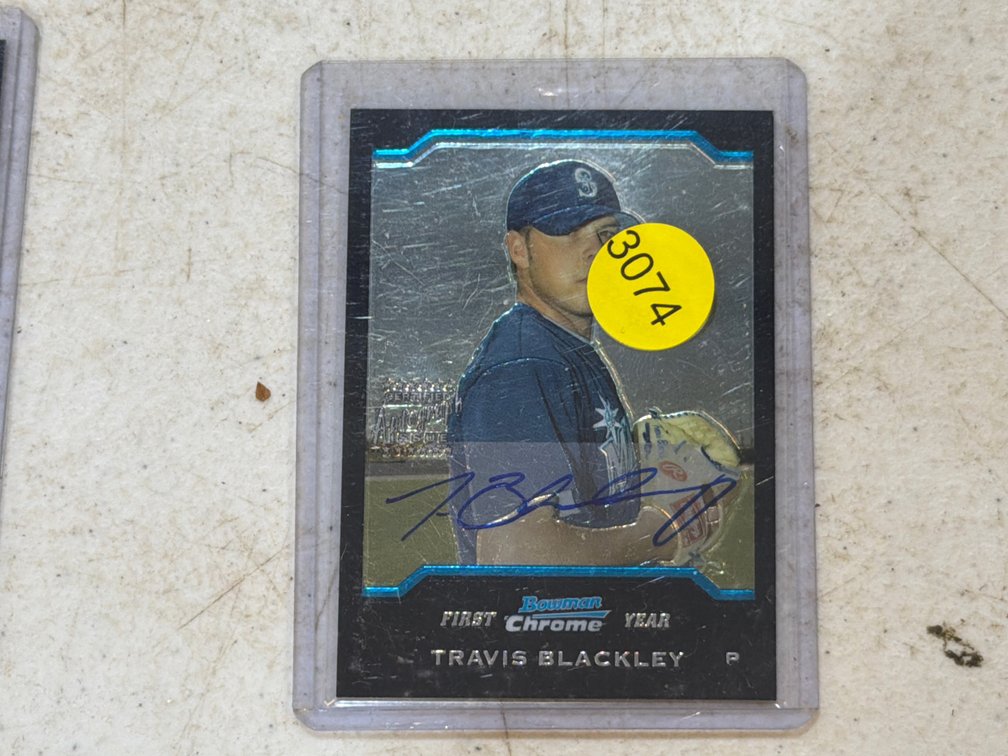 TRAVIS BLACKLEY AUTOGRAPHED BASEBALL CARD