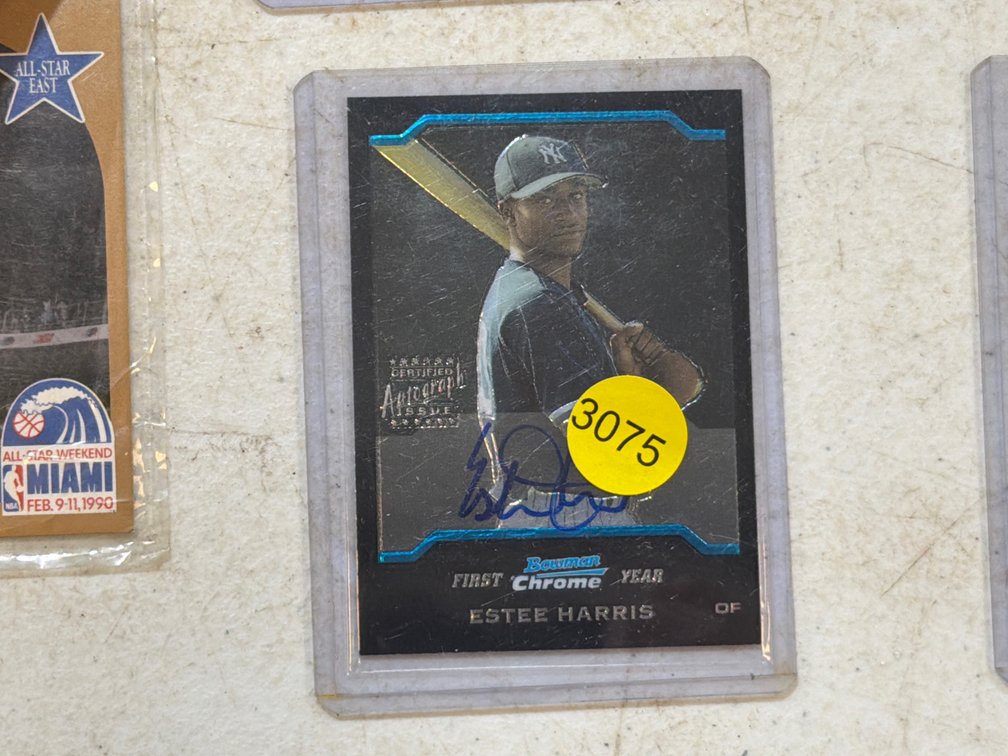 ESTEE HARRIS AUTOGRAPHED BASEBALL CARD