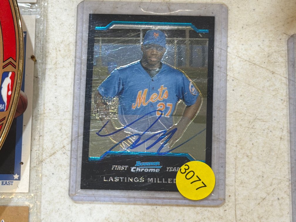 LASTINGS MILLER AUTOGRAPHED BASEBALL CARD