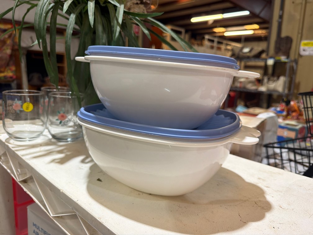 TWO TUPPERWARE BOWLS