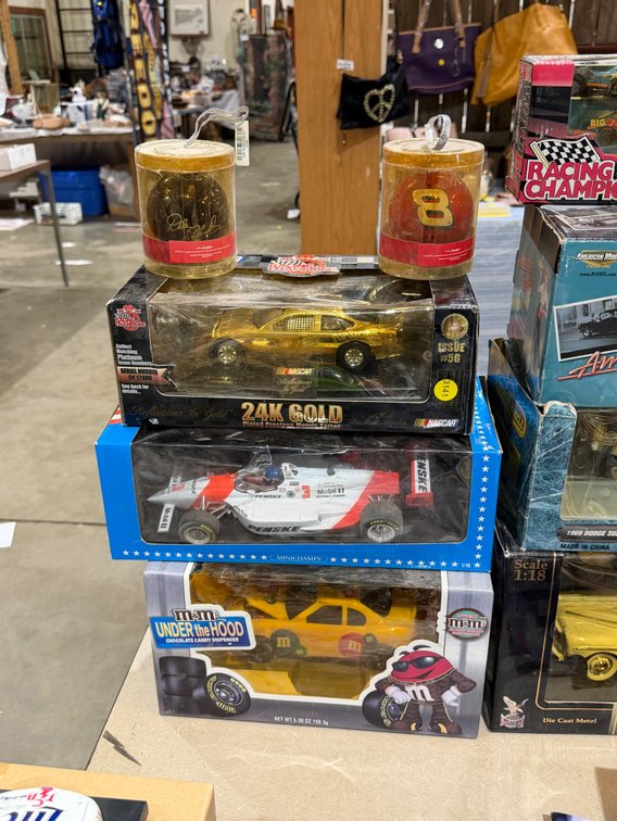 DIE CAST MODEL CARS- RACING CHAMPIONS, M&M’S, NASCAR ORNAMENTS