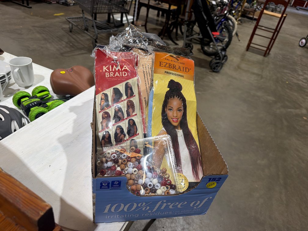 LOT OF WIGS, ETC