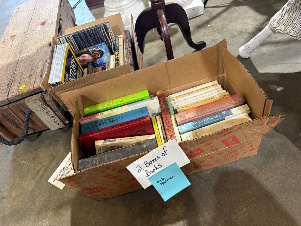 TWO BOXES OF BOOKS