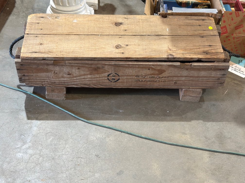 WOODEN AMMO BOX 37”X12”