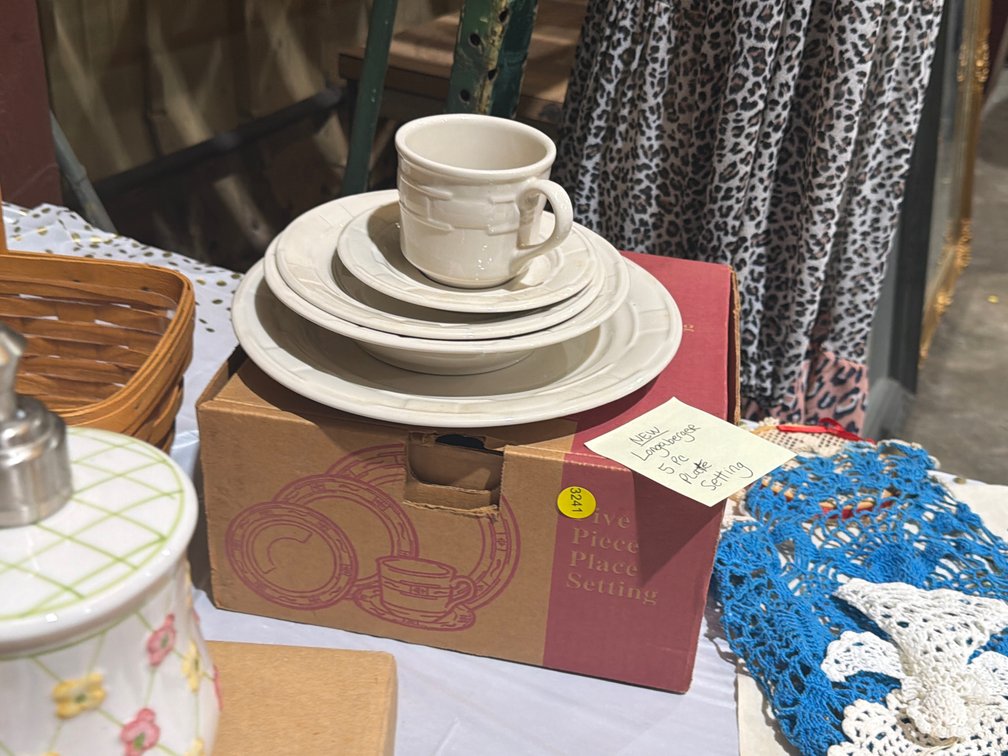 NEW LONGABERGER 5PC PLACE SETTING
