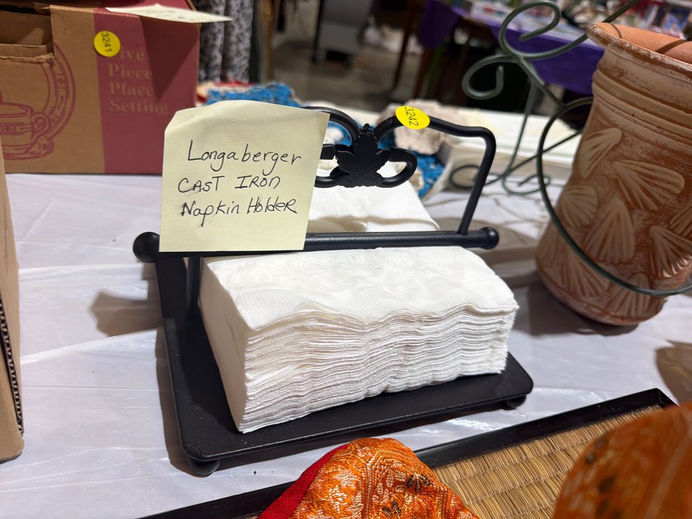 LONGABERGER CAST IRON NAPKIN HOLDER