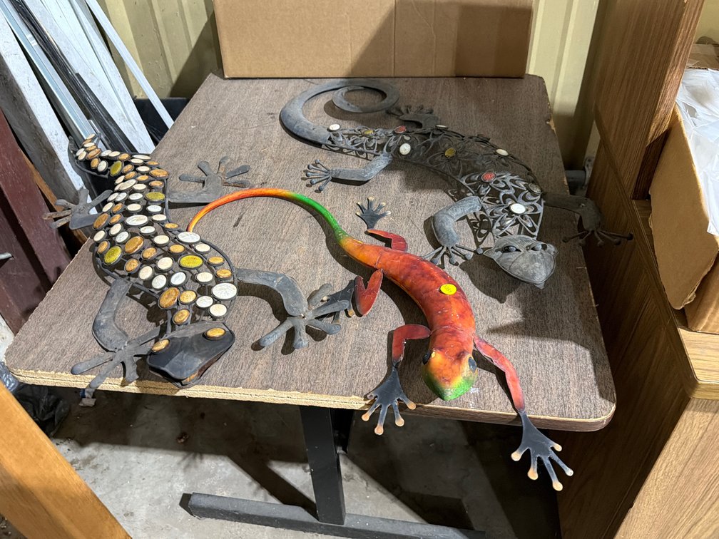 (3) LIZARD METAL ART