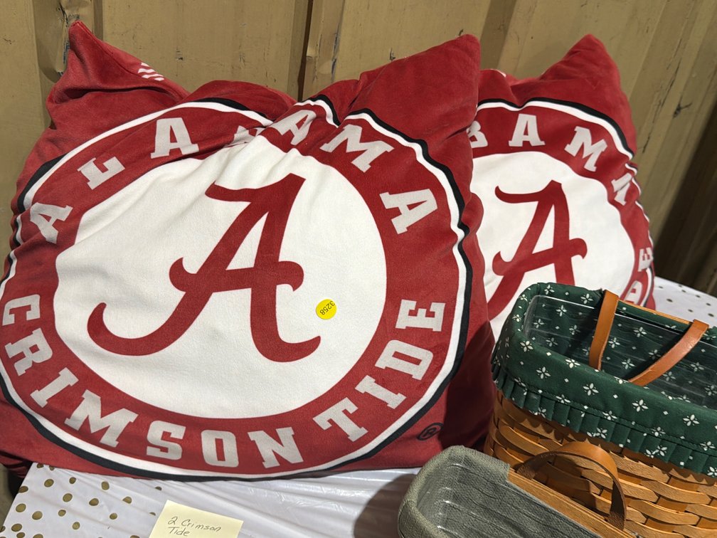 2 ALABAMA CRIMSON TIDE PILLOWS