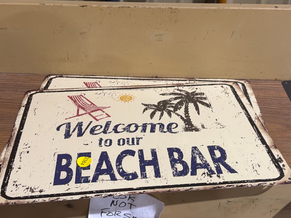 (2) BEACH BAR SIGNS