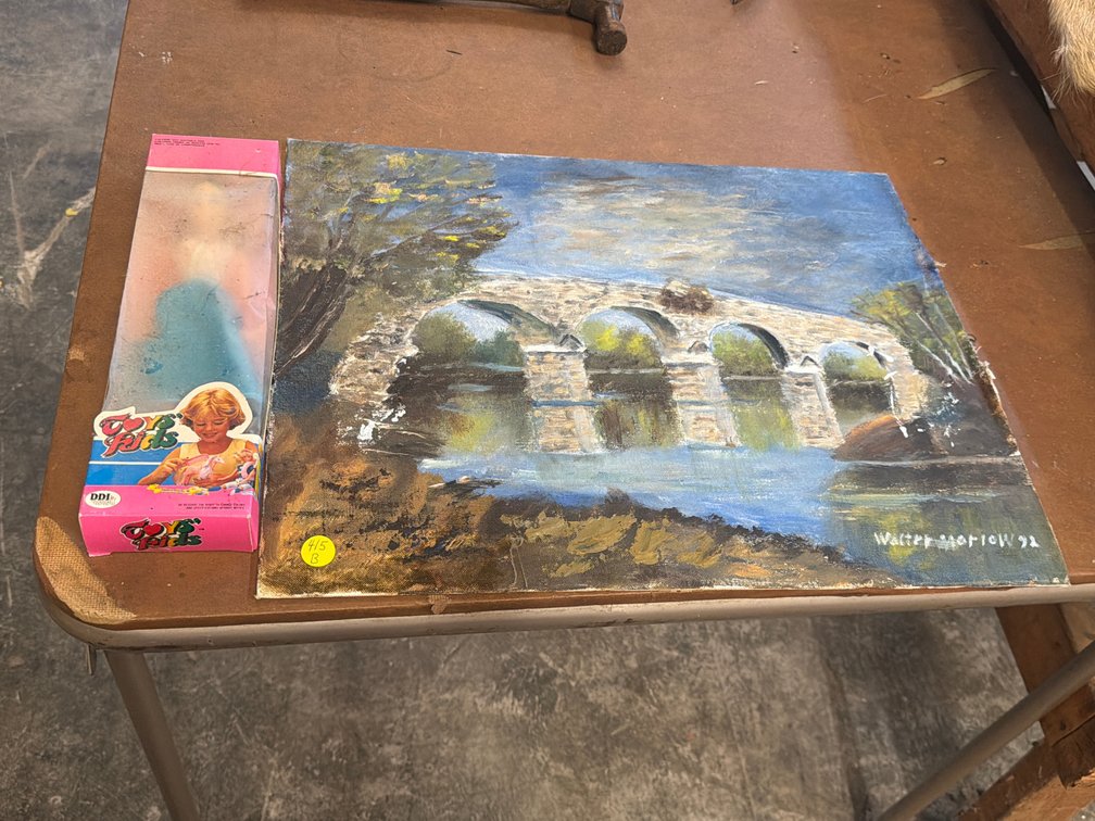 VINTAGE STONEBRIDGE PAINTING AND DOLL