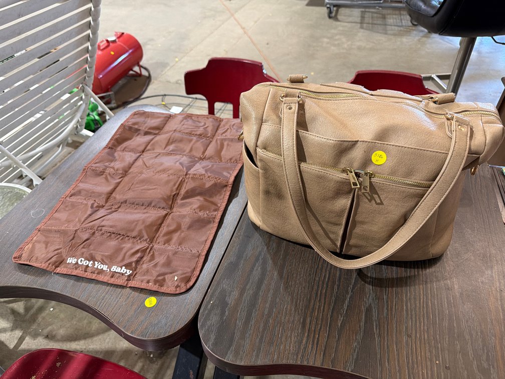 MOMINSIDE LEATHER DIAPER BAG