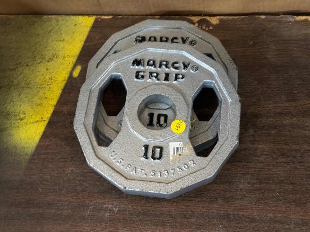 PAIR OF MARCY GRIP 10LB WEIGHTS