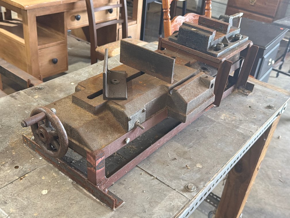 VISE ON  WORK TABLE