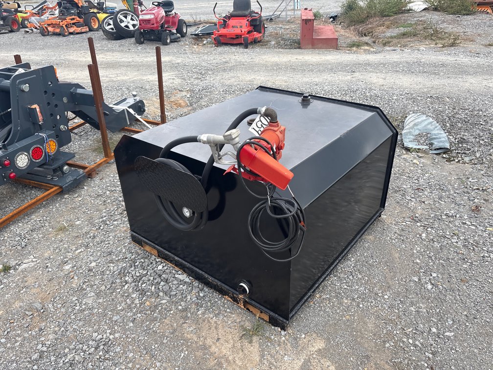 250 GAL FUEL TANK W/ PUMP, HOSE, & NOZZLE