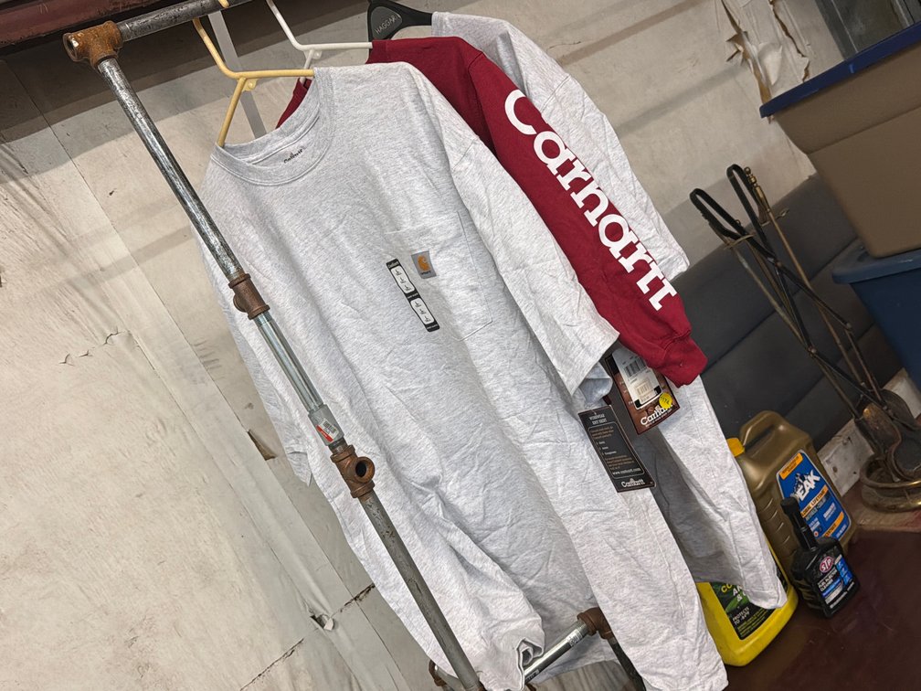 (2) MENS CARHARTT SHIRTS SIZE L AND LADIES SIZE S