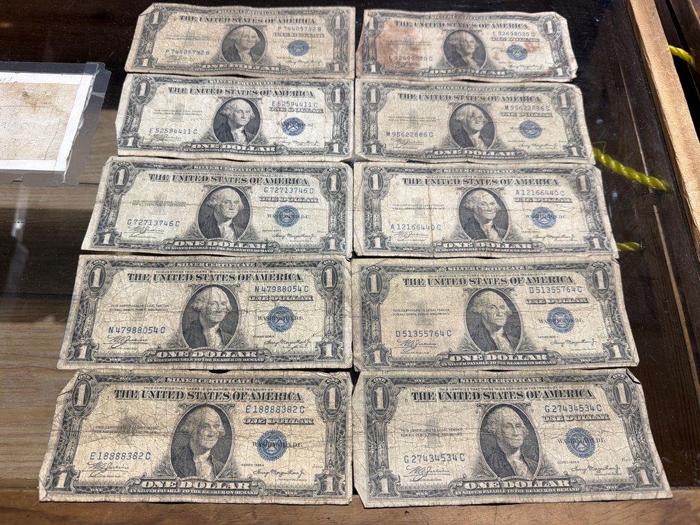 10 SILVER CERTICATES