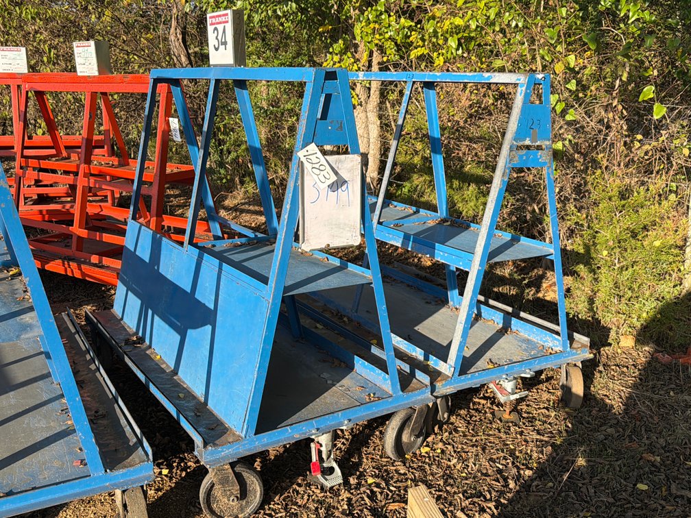 (2) METAL A-FRAME CARTS