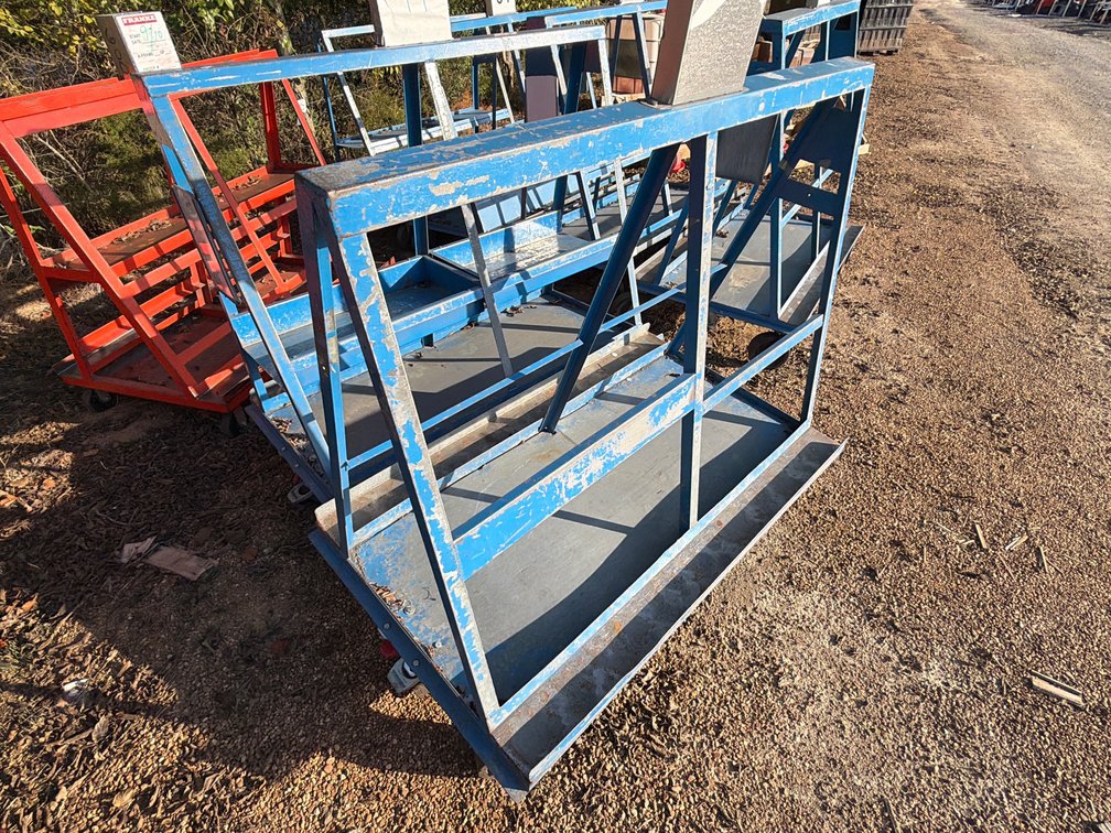 (2) METAL A-FRAME CARTS