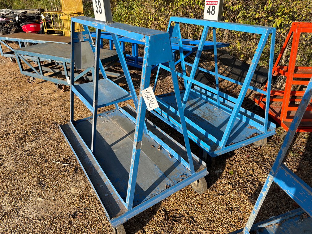 (2) METAL A-FRAME CARTS
