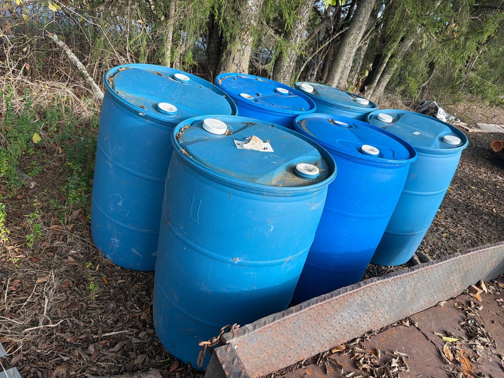 (6) PLASTIC BARRELS