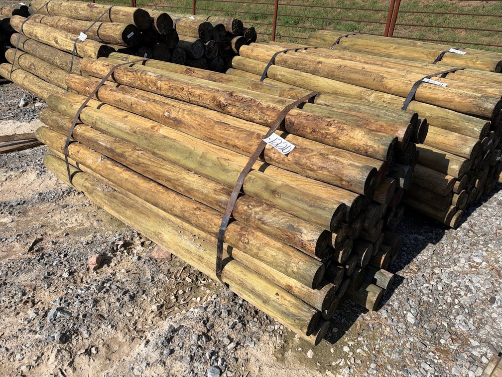 BUNDLE OF 4”X7’ TREATED POSTS
