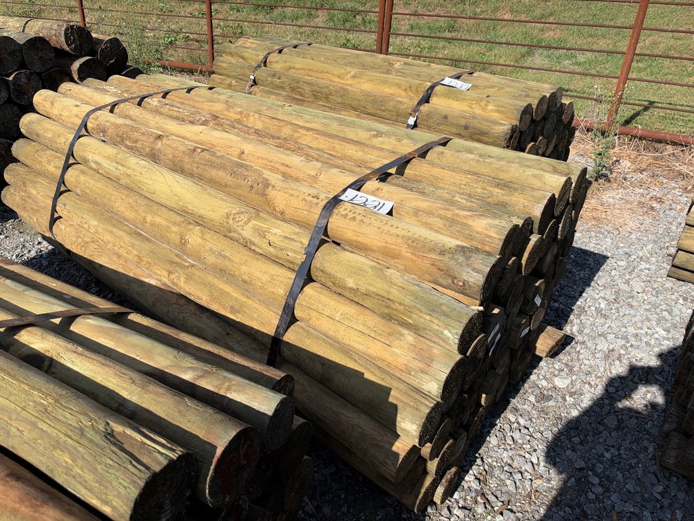 BUNDLE OF 4”X7’ TREATED POSTS