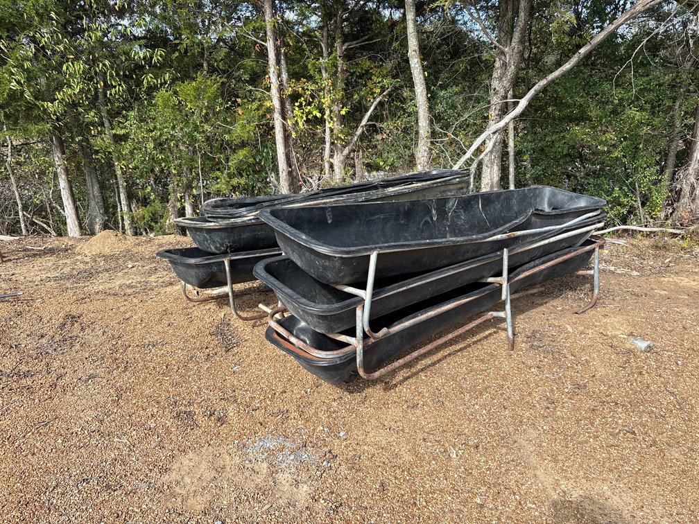 (7) 10’ FEED TROUGHS